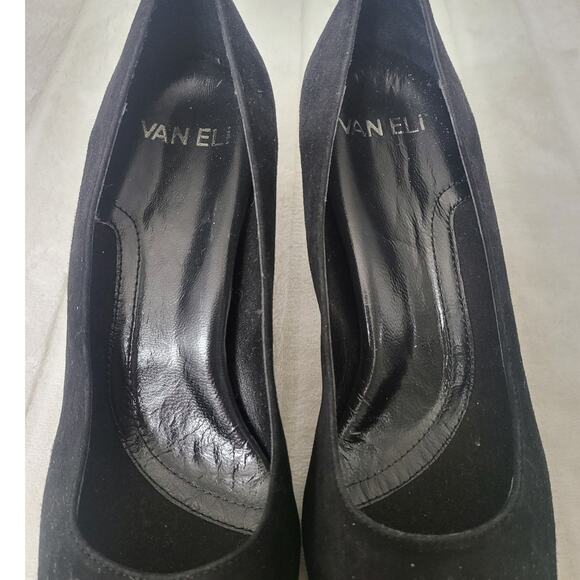 Vaneli Square Toe Heels in Black Suede - Size 9.5 W - NEW - Picture 5 of 9